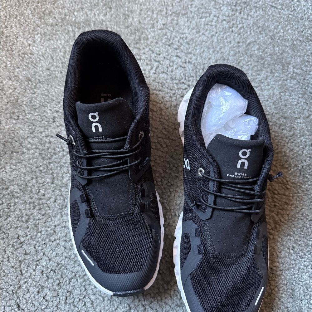 On Running Men's Black and White Sneakers